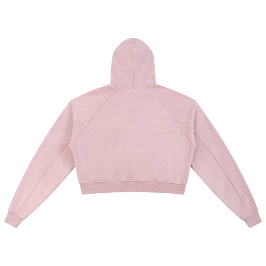 Divine Apex Women's Snow Washed Cropped Hoodie - 4 Colors