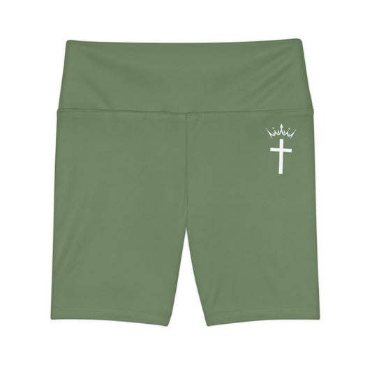 Divine Apex Women's Mid Thigh Shorts Camo Greem