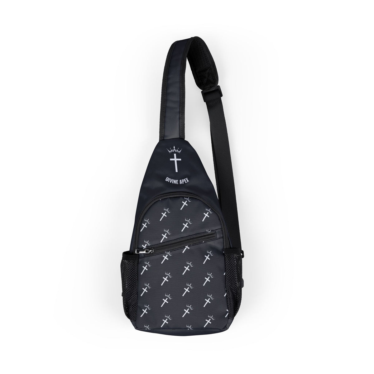 Black Cross Pattern Chest Bag