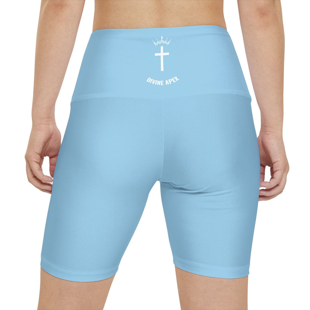 Divine Apex Women's Mid Thigh Shorts Light Blue