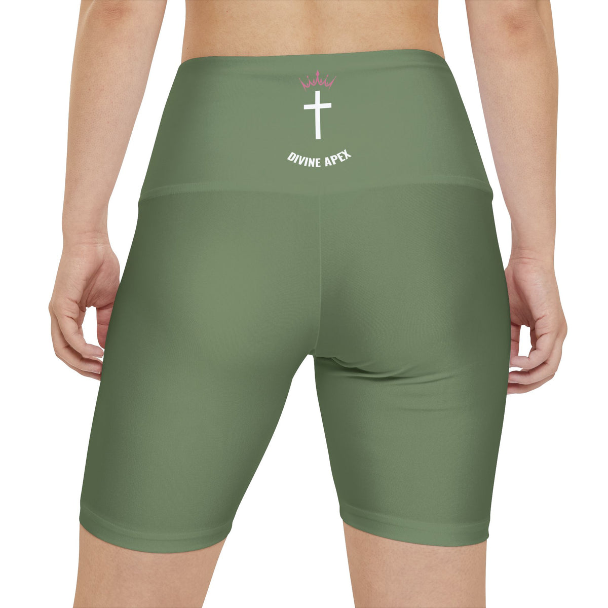 Divine Apex Women's Mid Thigh Shorts Camo Greem