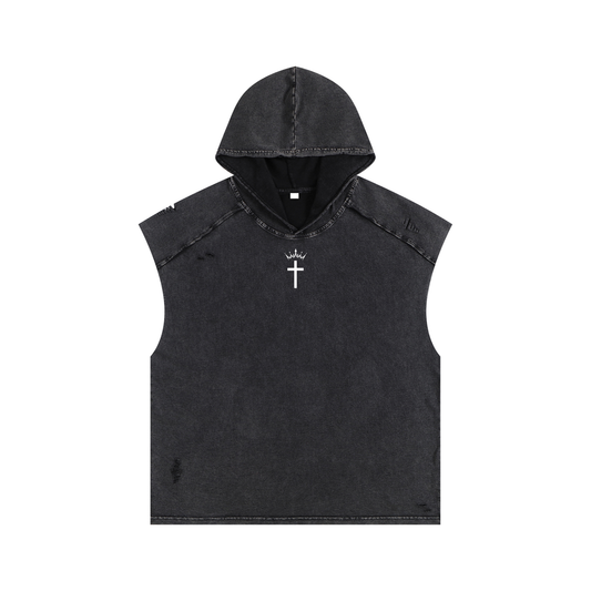Divine Apex Snow Washed Hooded Tank