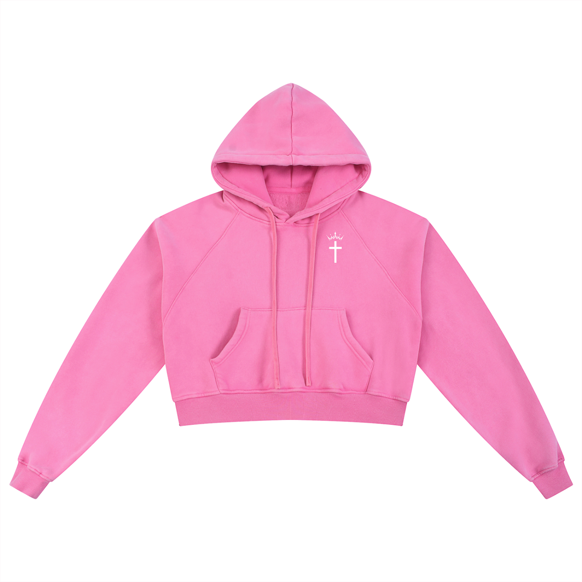 Divine Apex Women's Snow Washed Cropped Hoodie - 4 Colors