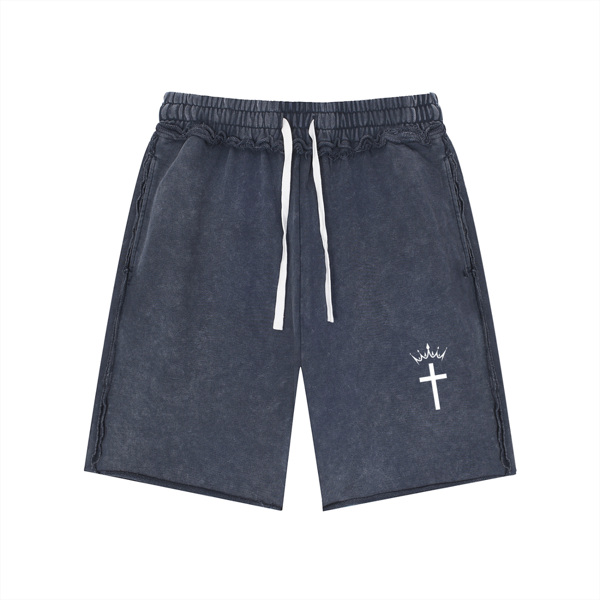 Divine Apex Men's Mineral Wash Raw Edge Shorts - 3 Colors
