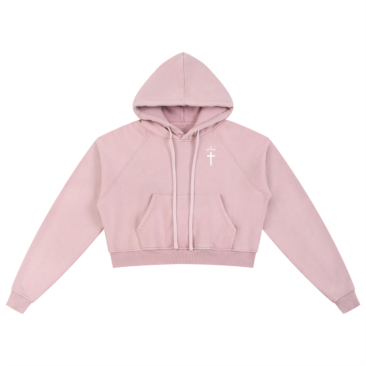 Divine Apex Women's Snow Washed Cropped Hoodie - 4 Colors