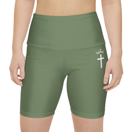 Divine Apex Women's Mid Thigh Shorts Camo Greem
