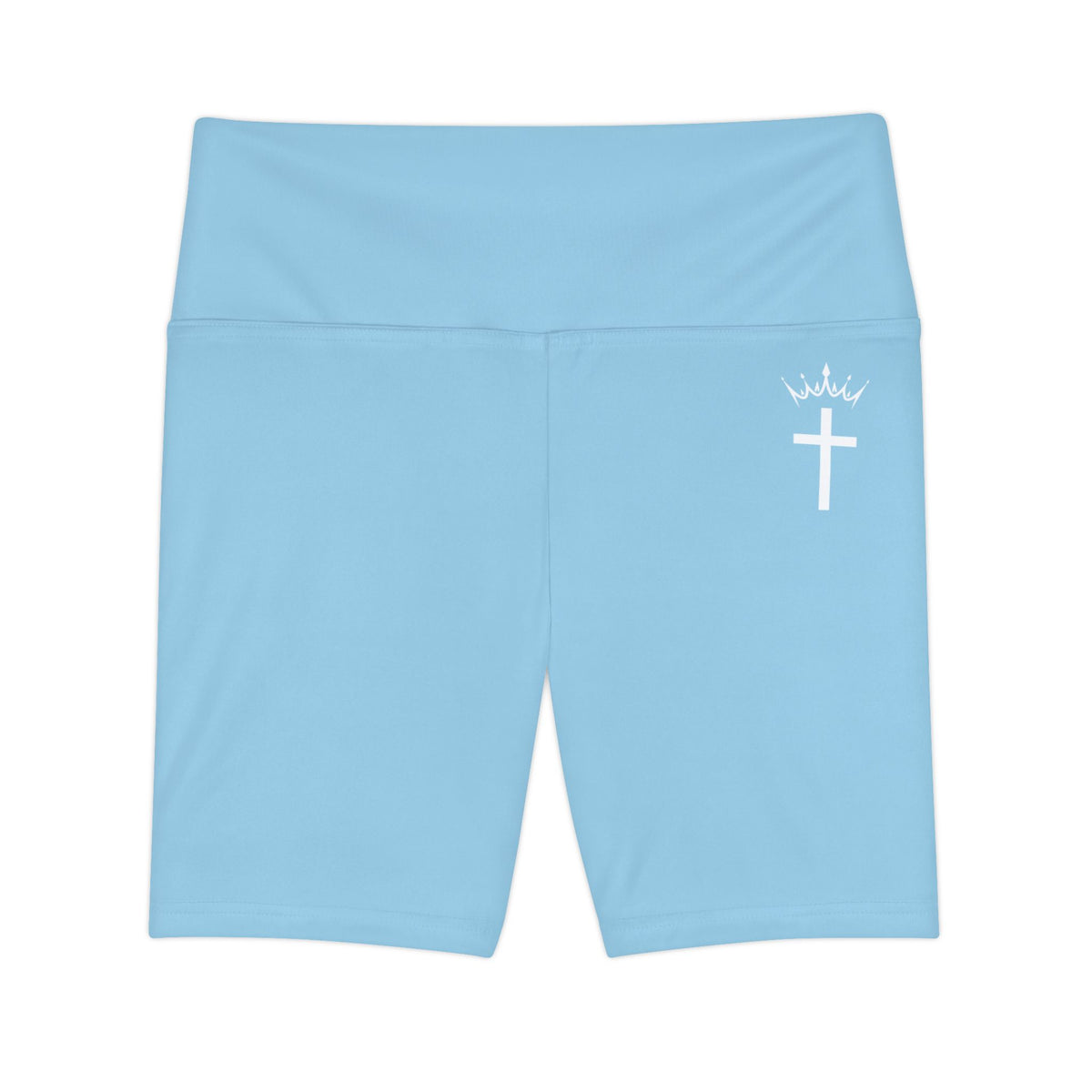Divine Apex Women's Mid Thigh Shorts Light Blue