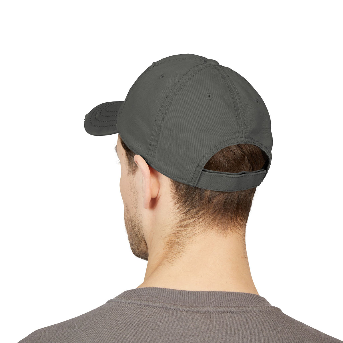 Divine Apex Christ Is King Cross & Crown Distressed Dad Hat