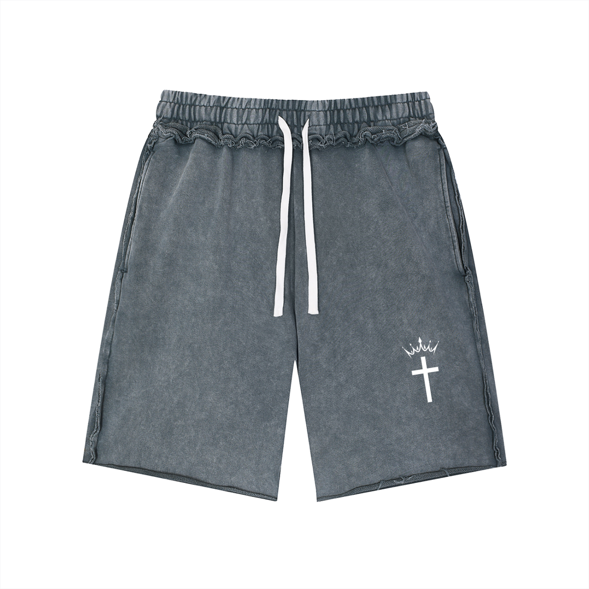 Divine Apex Men's Mineral Wash Raw Edge Shorts - 3 Colors