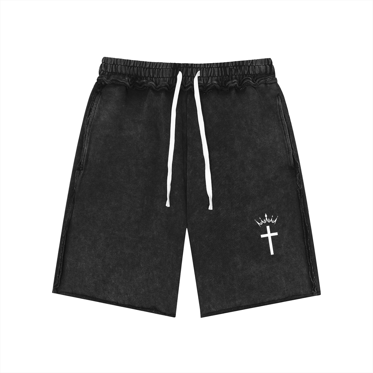 Divine Apex Men's Mineral Wash Raw Edge Shorts - 3 Colors