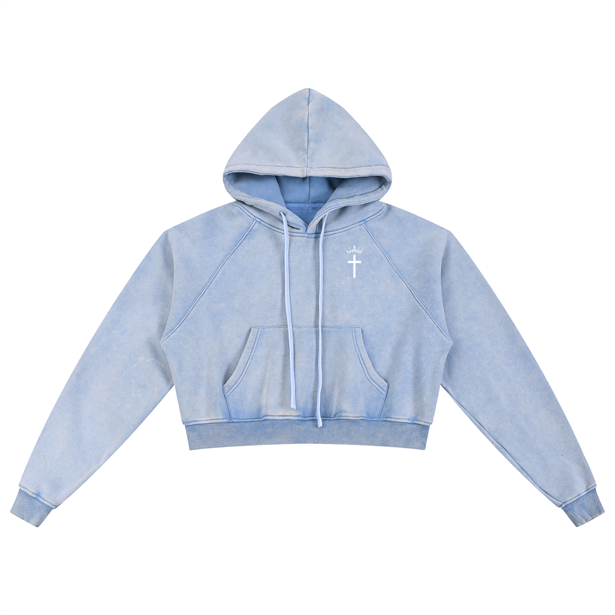Divine Apex Women's Snow Washed Cropped Hoodie - 4 Colors