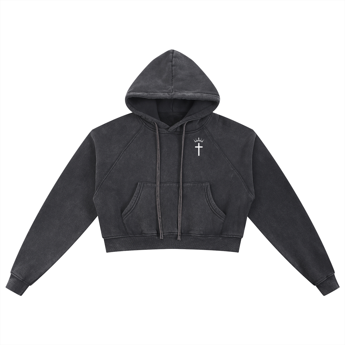 Divine Apex Women's Snow Washed Cropped Hoodie - 4 Colors